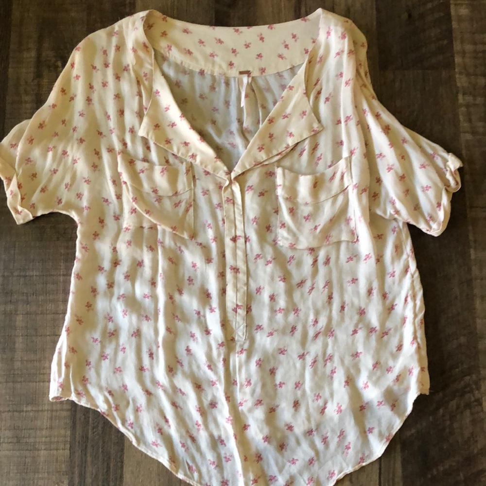 Free People Floral Shirt Size Small S